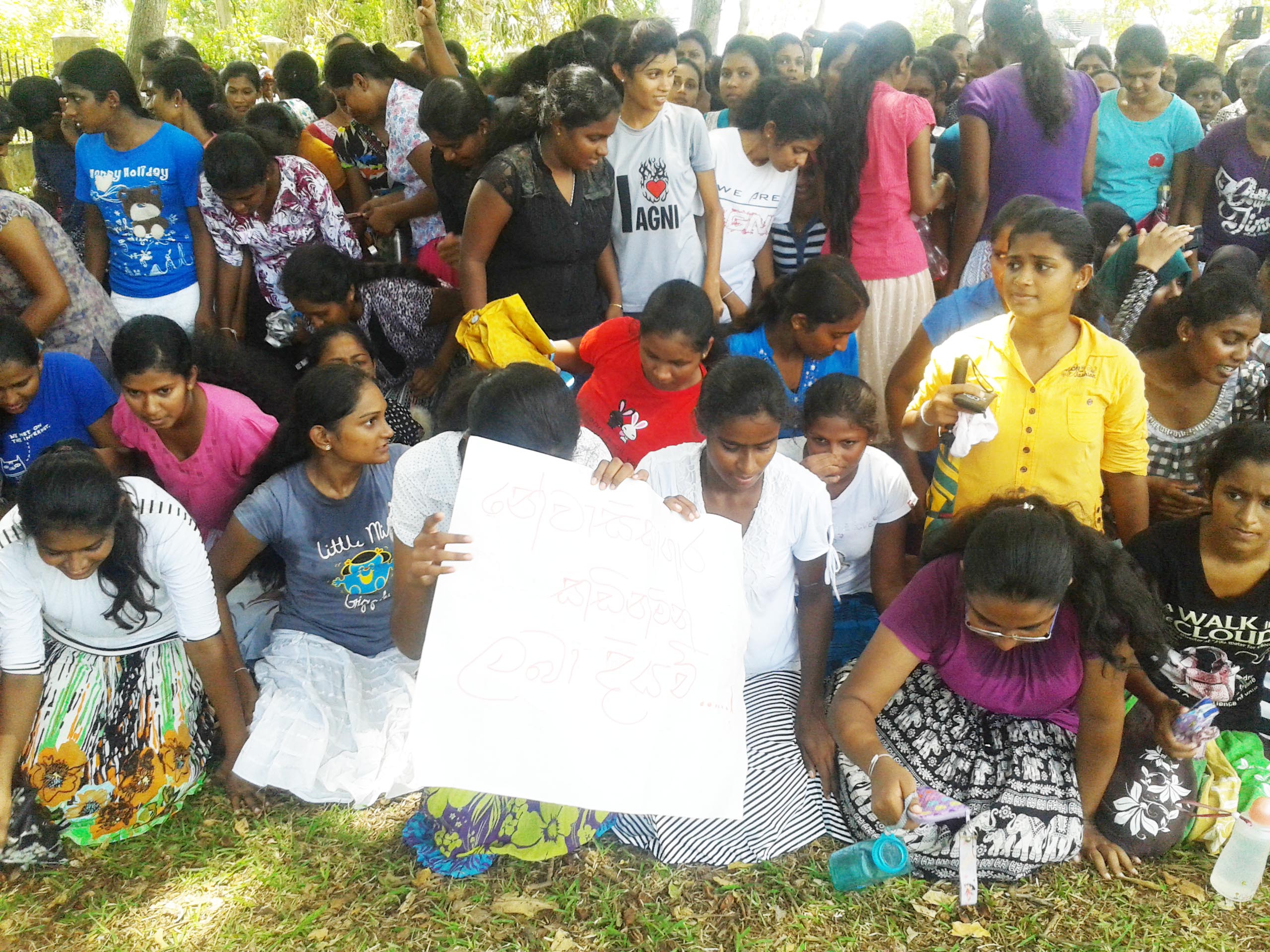 தென்கிழக்கு பல்கலைக்கழக மாணவர்கள் கவன ஈர்ப்பு போராட்டம்