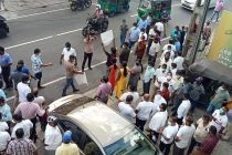 பொதுஜன பெரமுன எம்.பியுடன் வந்த குழுவினர், ஐக்கிய மக்கள் சக்தி தலைமையகம் மீது முட்டைத் தாக்குதல்
