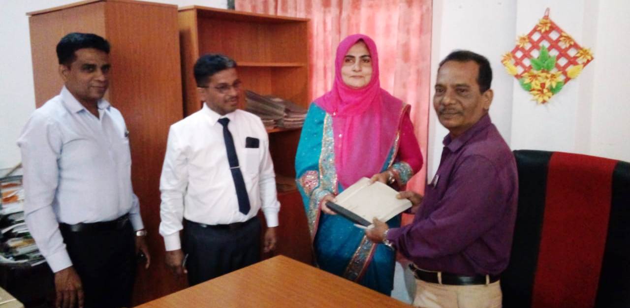 கல்முனை முஸ்லிம் பிரிவு கோட்டக் கல்வி அதிகாரியாக நஸ்மியா நியமனம்