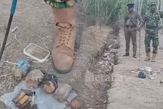 ஐஸ் போதைப்பொருளுக்கான ரசாயனங்கள் சிக்கிய இடத்தில், வெடிபொருட்கள் கண்டெடுப்பு