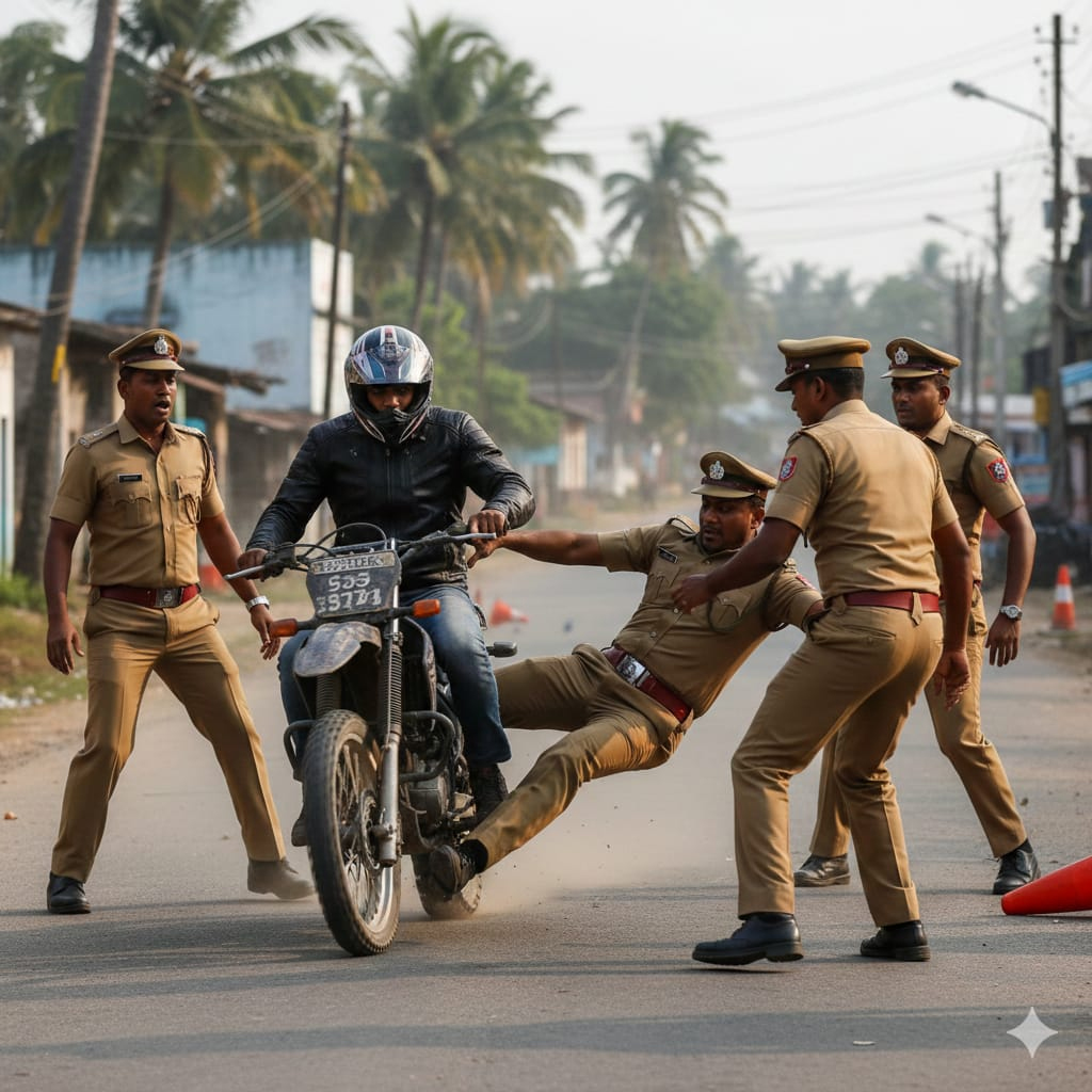 மோட்டார் பைக் மோதி, பொலிஸ் சார்ஜன்ட் மரணம்